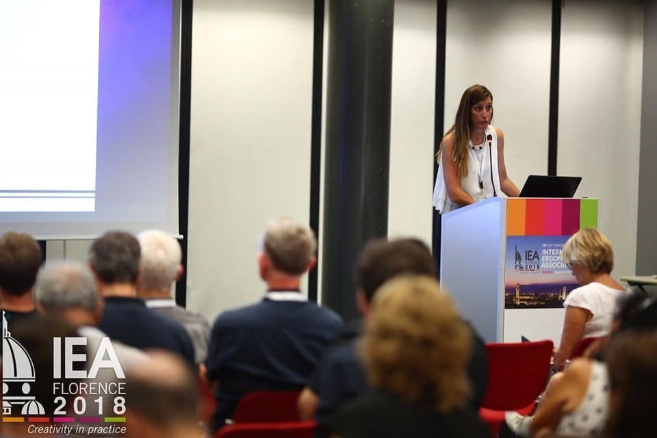 Federica Masci speaking at the IEA Congress 2018, Florence