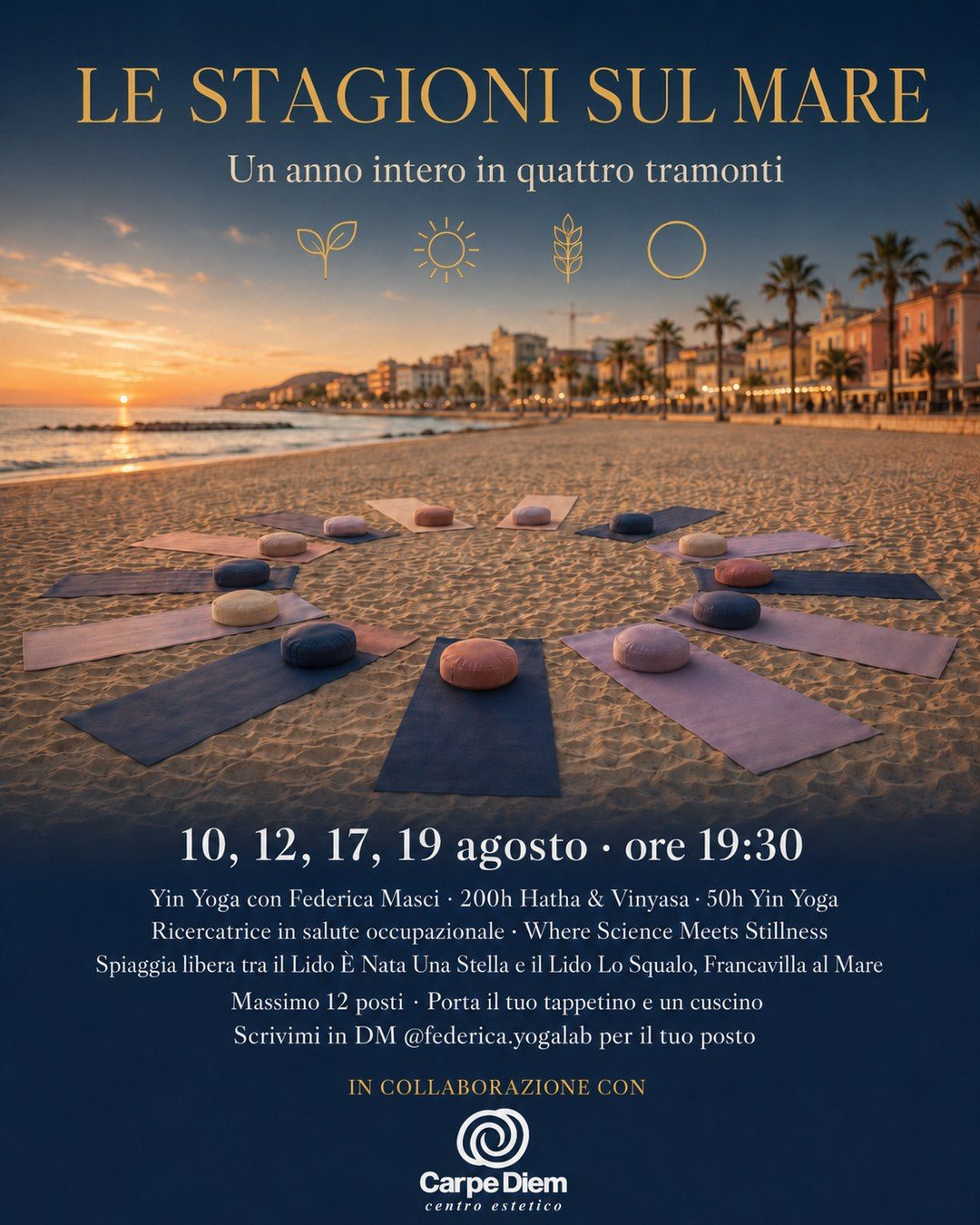 Le Stagioni sul Mare, Yin Yoga sunset cycle with Federica Masci in Francavilla al Mare, Abruzzo
